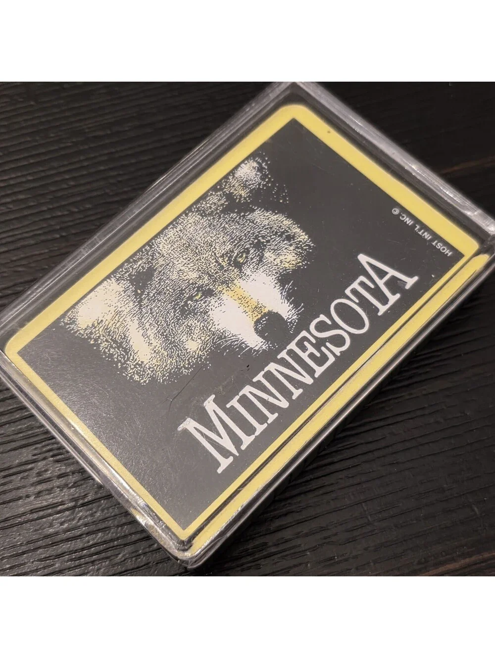 Minnesota Wolf Playing Cards Complete Deck With Jokers Plastic Case Wildlife VGC